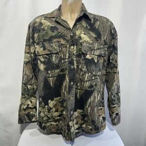 Vintage Mossy Oak Break Up WestArk Pro Outdoors  Camo Shirt Large Made In USA!